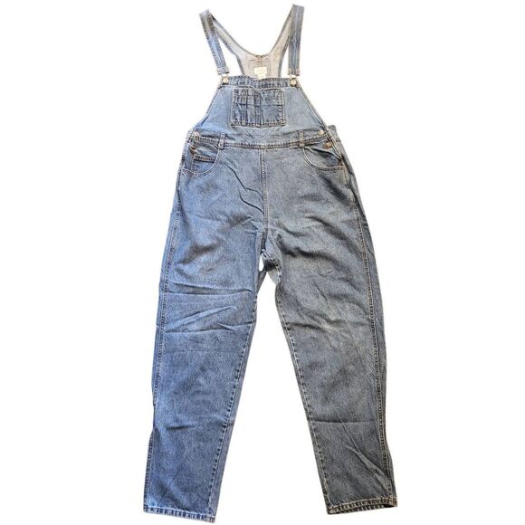 Vintage 90s London Jean Overalls Women's XL Blue Relaxed Taper USA Made - Picture 1 of 5
